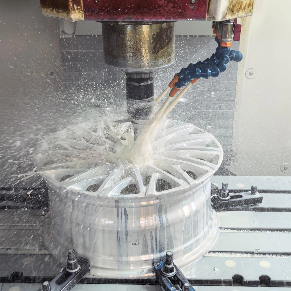 The process of an alloy wheel being custom forged