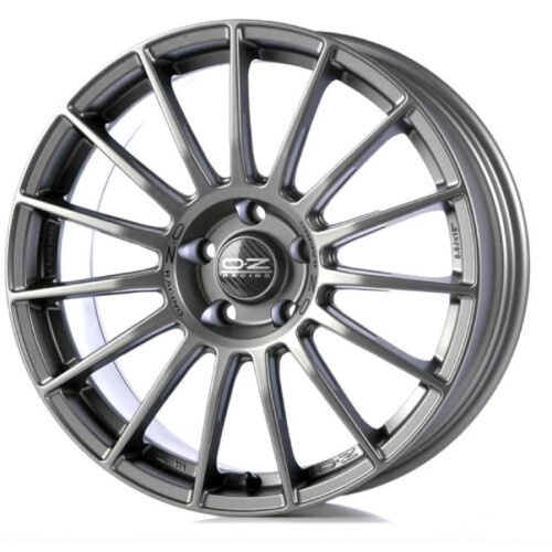 OZ Superturismo LM Matt Graphite Silver Lettering