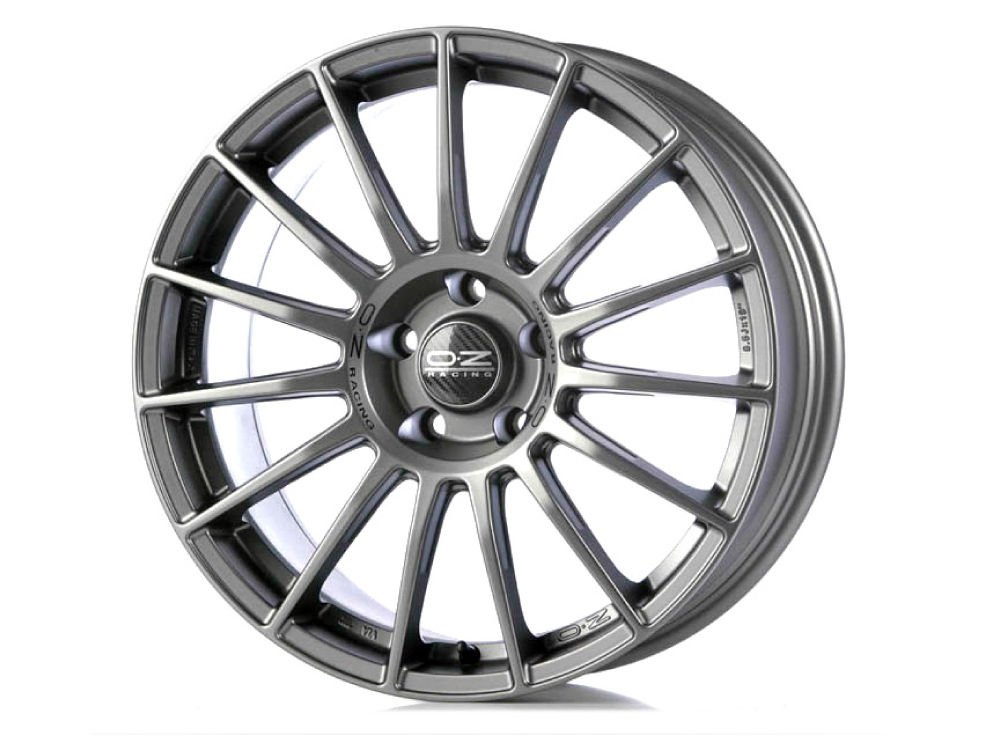 OZ Superturismo LM Matt Graphite Silver Lettering