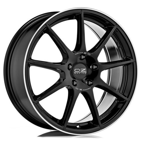 OZ Veloce GT Gloss Black Diamond Lip Silver Lettering