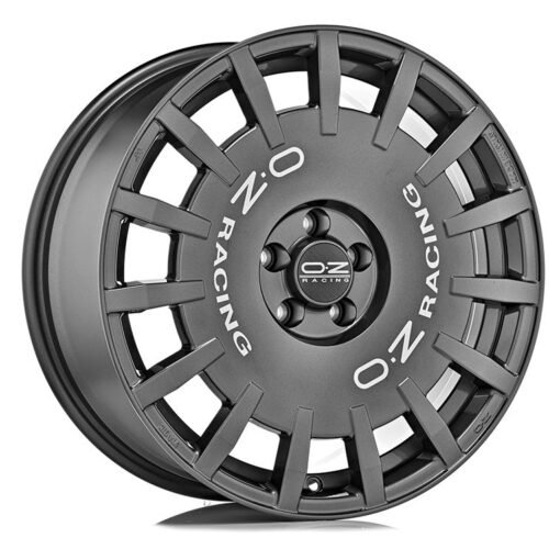 OZ Rally Racing Dark Graphite Silver Lettering